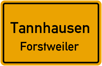Straßenverzeichnis Tannhausen Forstweiler