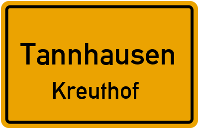 Straßenverzeichnis Tannhausen Kreuthof