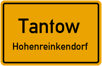 Straßenverzeichnis Tantow Hohenreinkendorf