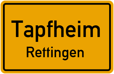 Ortsschild Tapfheim Rettingen