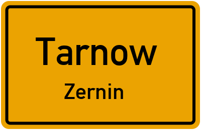 Straßenverzeichnis Tarnow Zernin