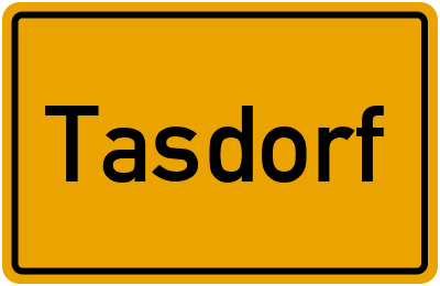 Ortsschild von Tasdorf in Schleswig-Holstein
