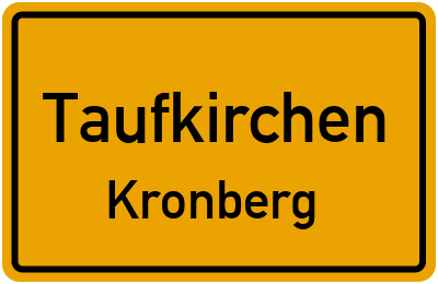Ortsschild Taufkirchen Kronberg