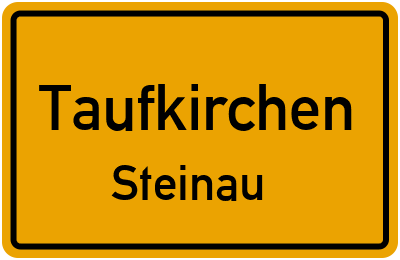 Ortsschild Taufkirchen Steinau