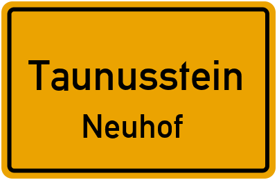 Ortsschild Taunusstein Neuhof