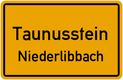 Ortsschild Taunusstein Niederlibbach
