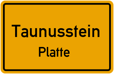 Straßenverzeichnis Taunusstein Platte