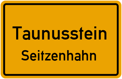 Ortsschild Taunusstein Seitzenhahn