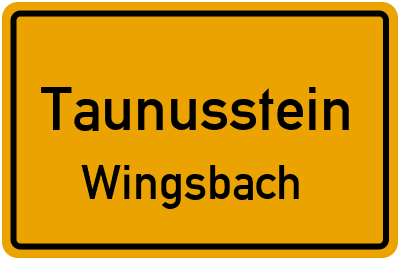 Ortsschild Taunusstein Wingsbach