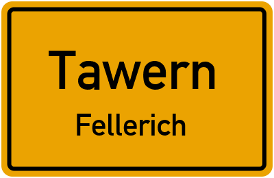 Ortsschild Tawern Fellerich