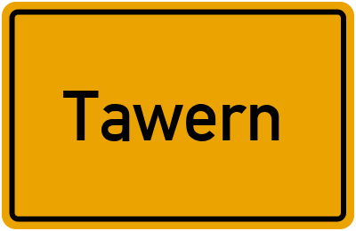 Ortsschild von Gemeinde Tawern in Rheinland-Pfalz