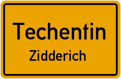 Straßenverzeichnis Techentin Zidderich