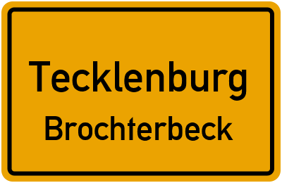 Ortsschild Tecklenburg Brochterbeck