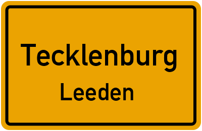 Ortsschild Tecklenburg Leeden