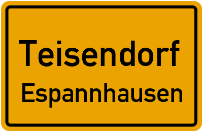 Ortsschild Teisendorf Espannhausen