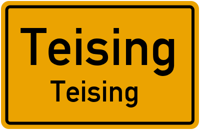 Ortsschild Teising Teising