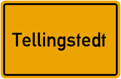 Ortsschild von Gemeinde Tellingstedt in Schleswig-Holstein