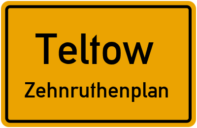 Straßenverzeichnis Teltow Zehnruthenplan