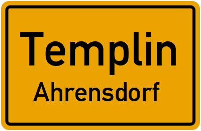 Straßenverzeichnis Templin Ahrensdorf