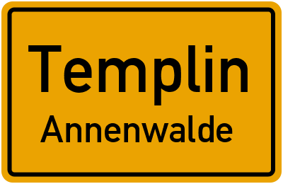 Straßenverzeichnis Templin Annenwalde