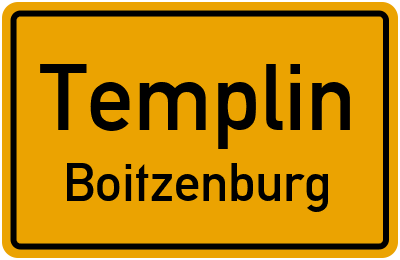 Straßenverzeichnis Templin Boitzenburg