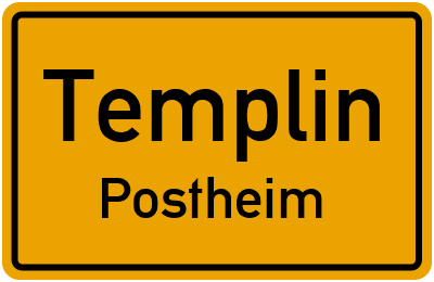 Straßenverzeichnis Templin Postheim