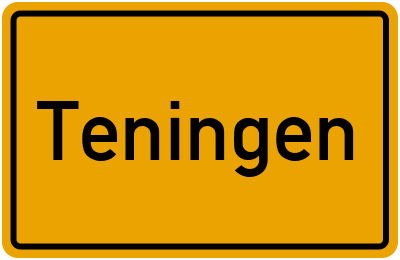 Ortsschild von Teningen in Baden-Württemberg