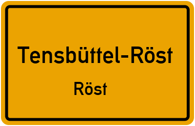 Straßenverzeichnis Tensbüttel-Röst Röst