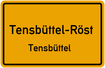 Straßenverzeichnis Tensbüttel-Röst Tensbüttel