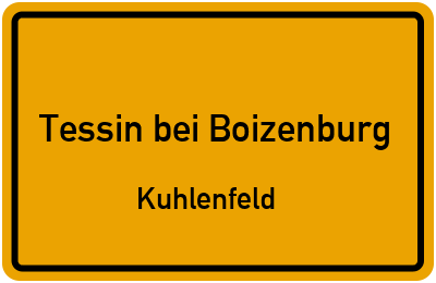 Straßenverzeichnis Tessin bei Boizenburg Kuhlenfeld
