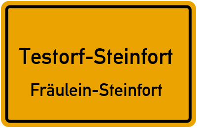 Straßenverzeichnis Testorf-Steinfort Fräulein-Steinfort