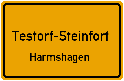 Straßenverzeichnis Testorf-Steinfort Harmshagen