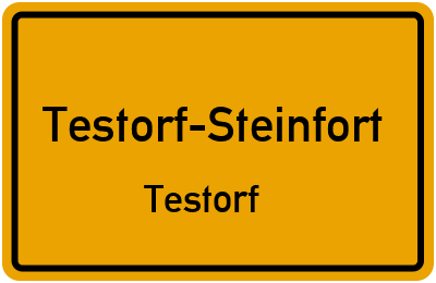 Straßenverzeichnis Testorf-Steinfort Testorf