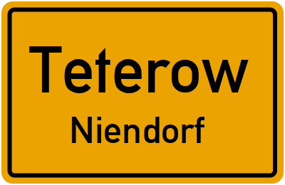 Straßenverzeichnis Teterow Niendorf