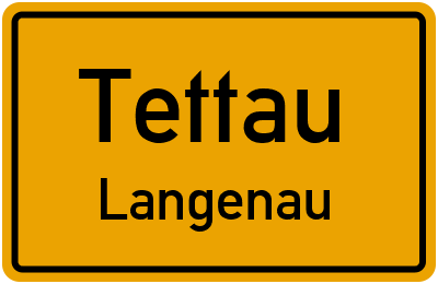 Ortsschild Tettau Langenau