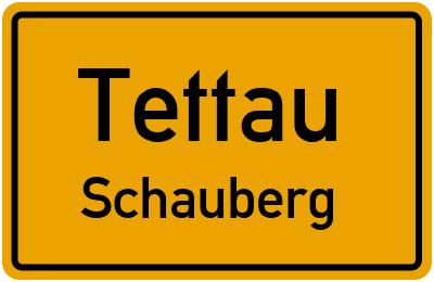 Ortsschild Tettau Schauberg