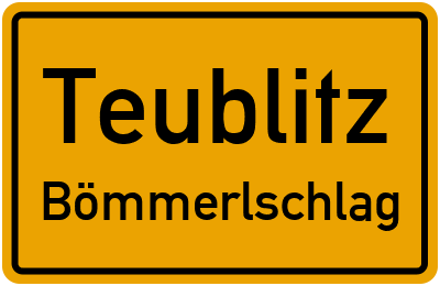 Straßenverzeichnis Teublitz Bömmerlschlag