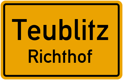 Straßenverzeichnis Teublitz Richthof