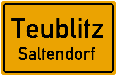 Ortsschild Teublitz Saltendorf