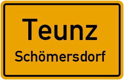 Ortsschild Teunz Schömersdorf