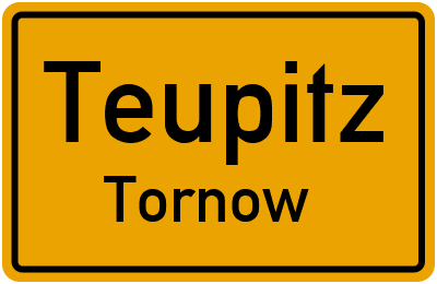 Straßenverzeichnis Teupitz Tornow