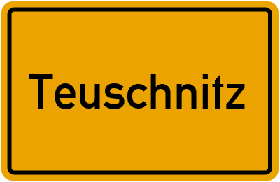 Ortsschild von Stadt Teuschnitz in Bayern