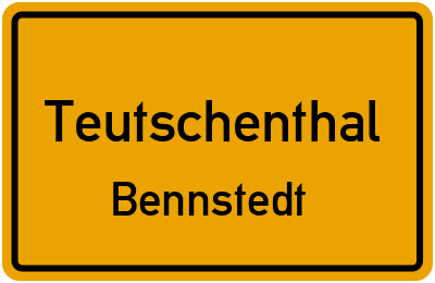 Straßenverzeichnis Teutschenthal Bennstedt