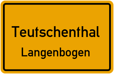 Ortsschild Teutschenthal Langenbogen