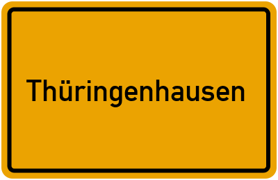 Ortsschild von Gemeinde Thüringenhausen in Thüringen