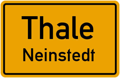 Straßenverzeichnis Thale Neinstedt