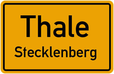Straßenverzeichnis Thale Stecklenberg