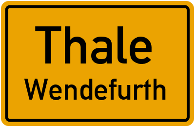 Straßenverzeichnis Thale Wendefurth