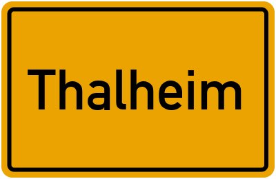 Ortsschild von Thalheim in Sachsen-Anhalt