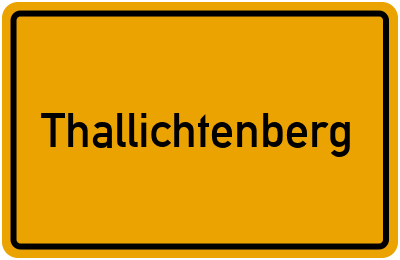 Ortsschild von Gemeinde Thallichtenberg in Rheinland-Pfalz